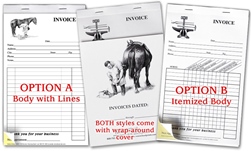 Farrier Greetings Vertical Invoice Pad